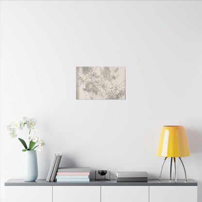 Summer Shadow Play Minimal Line Canvas Art | Earthy Decor