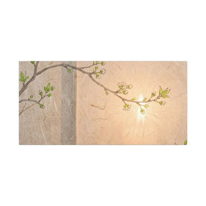 Shoji Screen Canvas Art | Spring Japandi Minimal Line Art