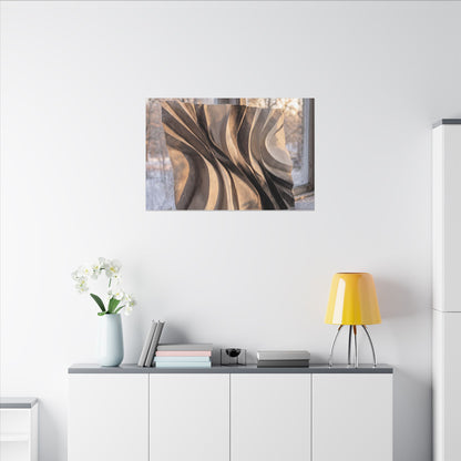 Mono No Aware Paper Fold Canvas Art - Japandi Minimal Line