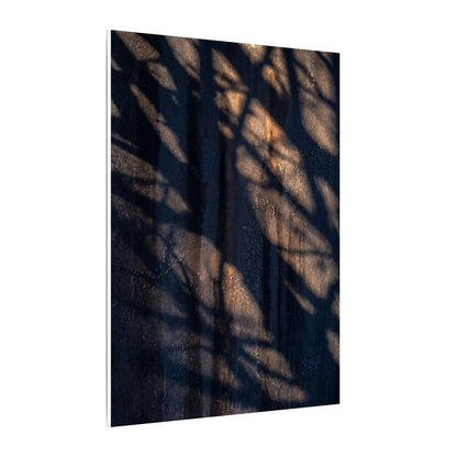 Dark Japandi Shadow Play in Golden Hour | Shadow Zen Canvas Art