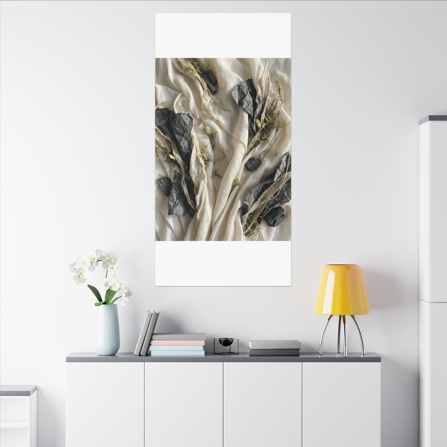 Spring Silk Drape Texture Canvas Art | Warm Decor