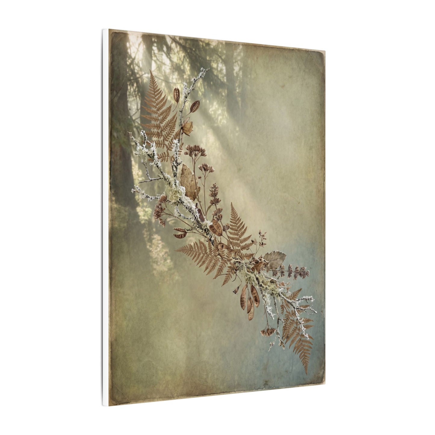 Winter Dried Flowers Forest Whimsy Canvas Art | Earthy Decor