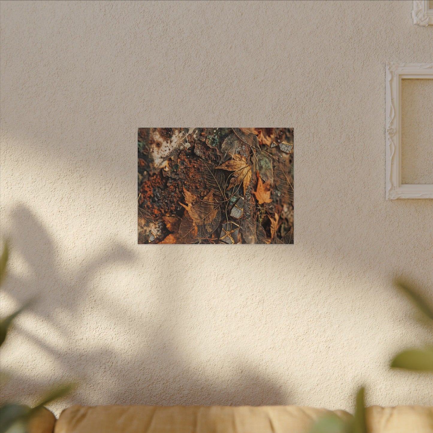 Rust Patina Canvas Art | Autumn Japandi Texture Art