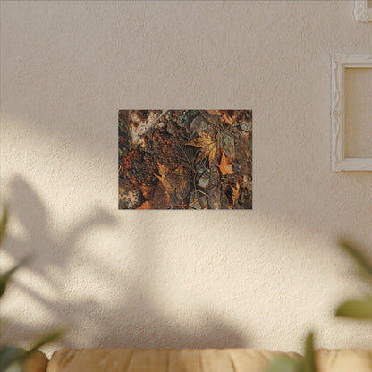 Rust Patina Canvas Art | Autumn Japandi Texture Art