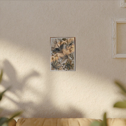 Golden Hour Paper Fold Canvas Art - Japandi Seijaku