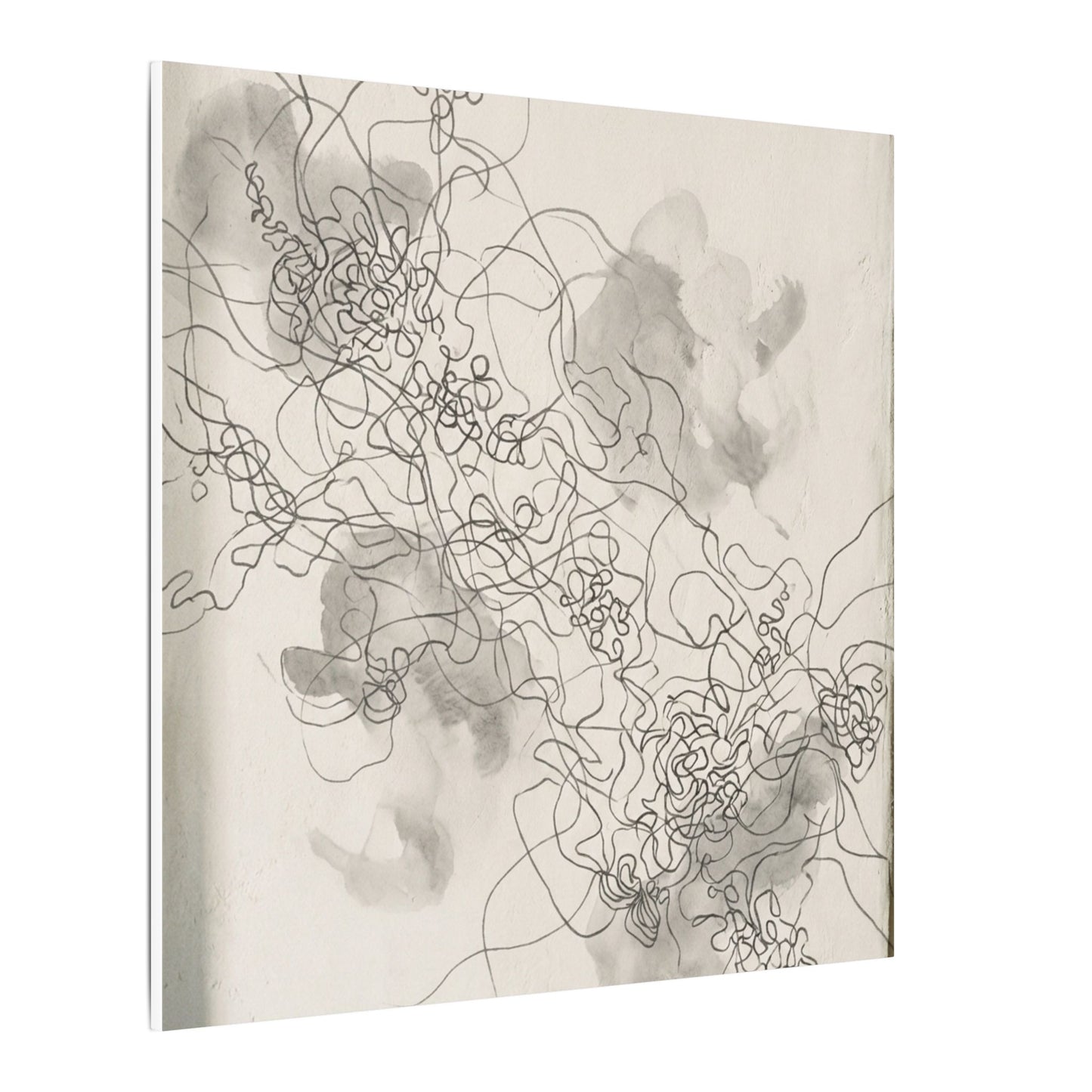 Summer Shadow Play Minimal Line Canvas Art | Earthy Decor