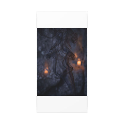 Incense Smoke Winter Canvas Art | Dark Japandi Sophisticated Design