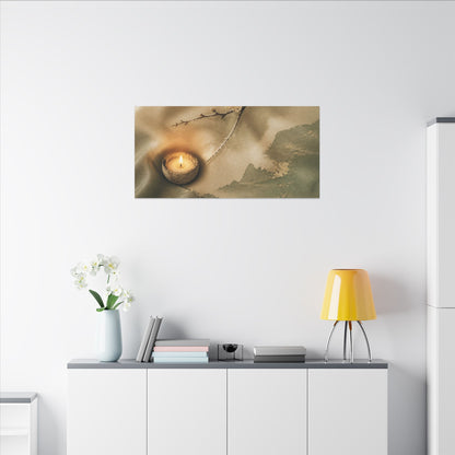 Silk Drape Japanese Pattern Canvas Art | Warm Japandi Art