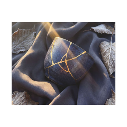 Winter Silk Drape Gold Repair Canvas Art | Artful Decor