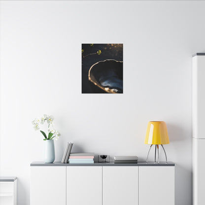 Ma Ceramic Bowl Canvas Art - Dark Japandi Shadow Zen