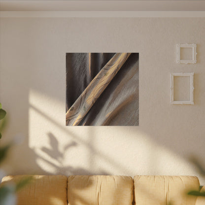 Warm Silk Drape Canvas Art - Japanese Pattern Japandi