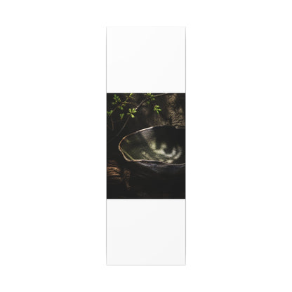Sophisticated Ceramic Bowl Canvas Art - Dark Texture Dark Japandi