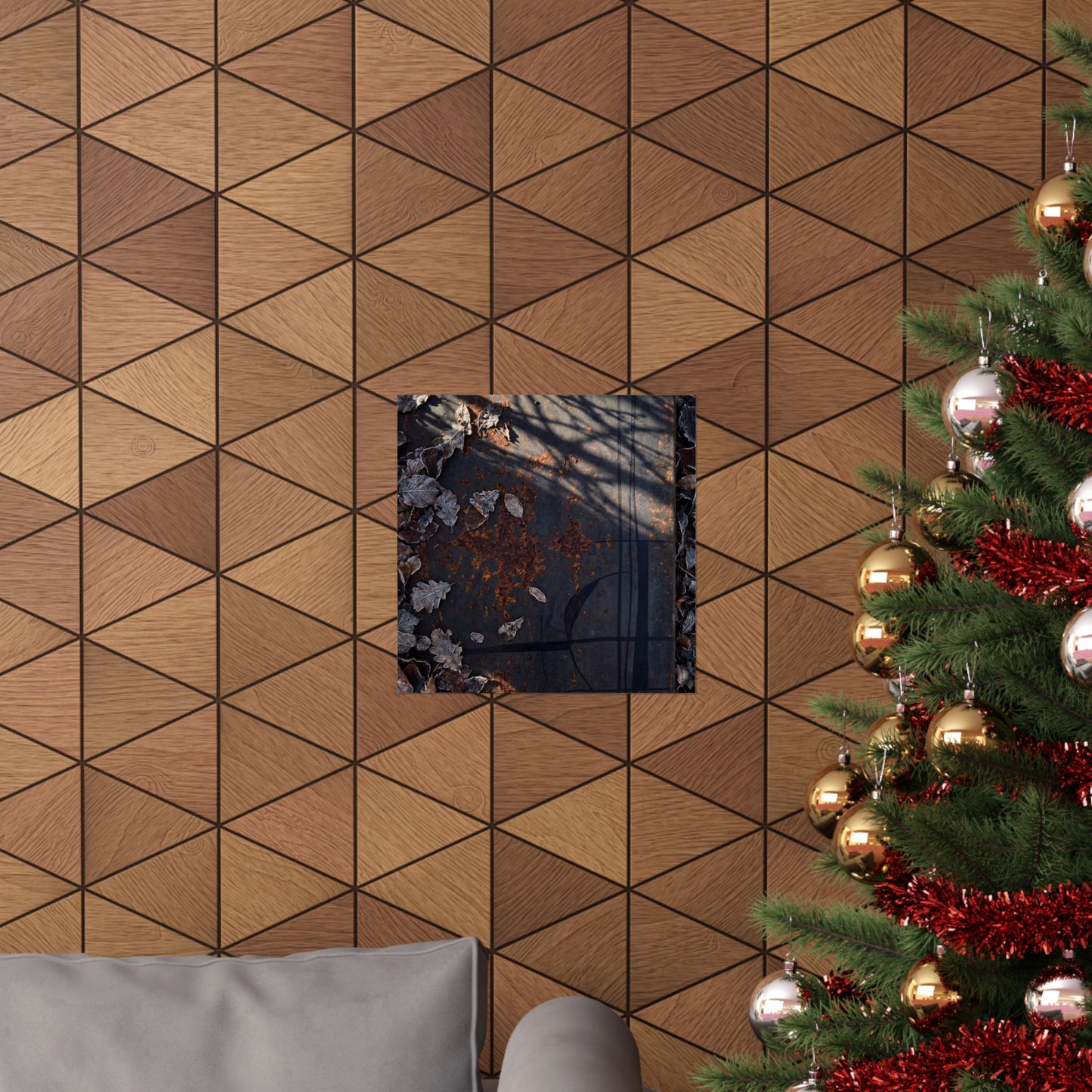 Rust Patina Winter Wall Art Print | Dark Japandi Bold Design
