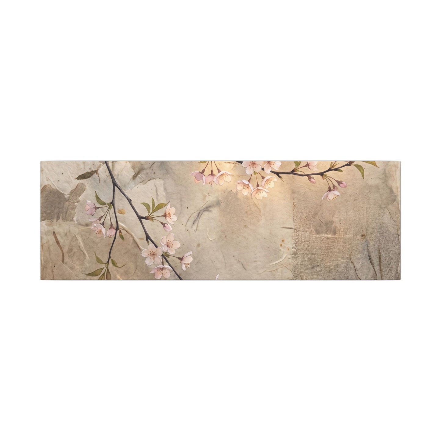 Summer Cherry Blossom Texture Canvas Art | Neutral Decor