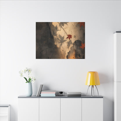 Shadow Play Texture Canvas Art | Neutral Japandi Art