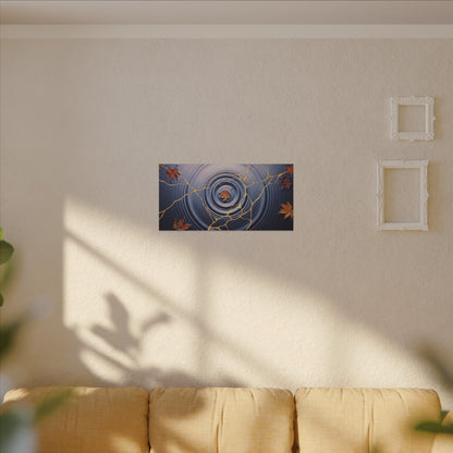 Kintsugi Water Ripple in Dawn | Gold Vein Canvas Art
