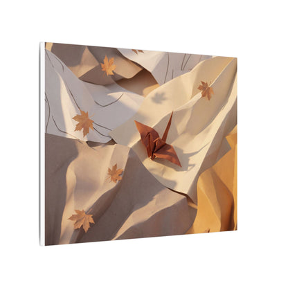 Autumn Paper Fold Minimal Line Canvas Art | Cozy Decor