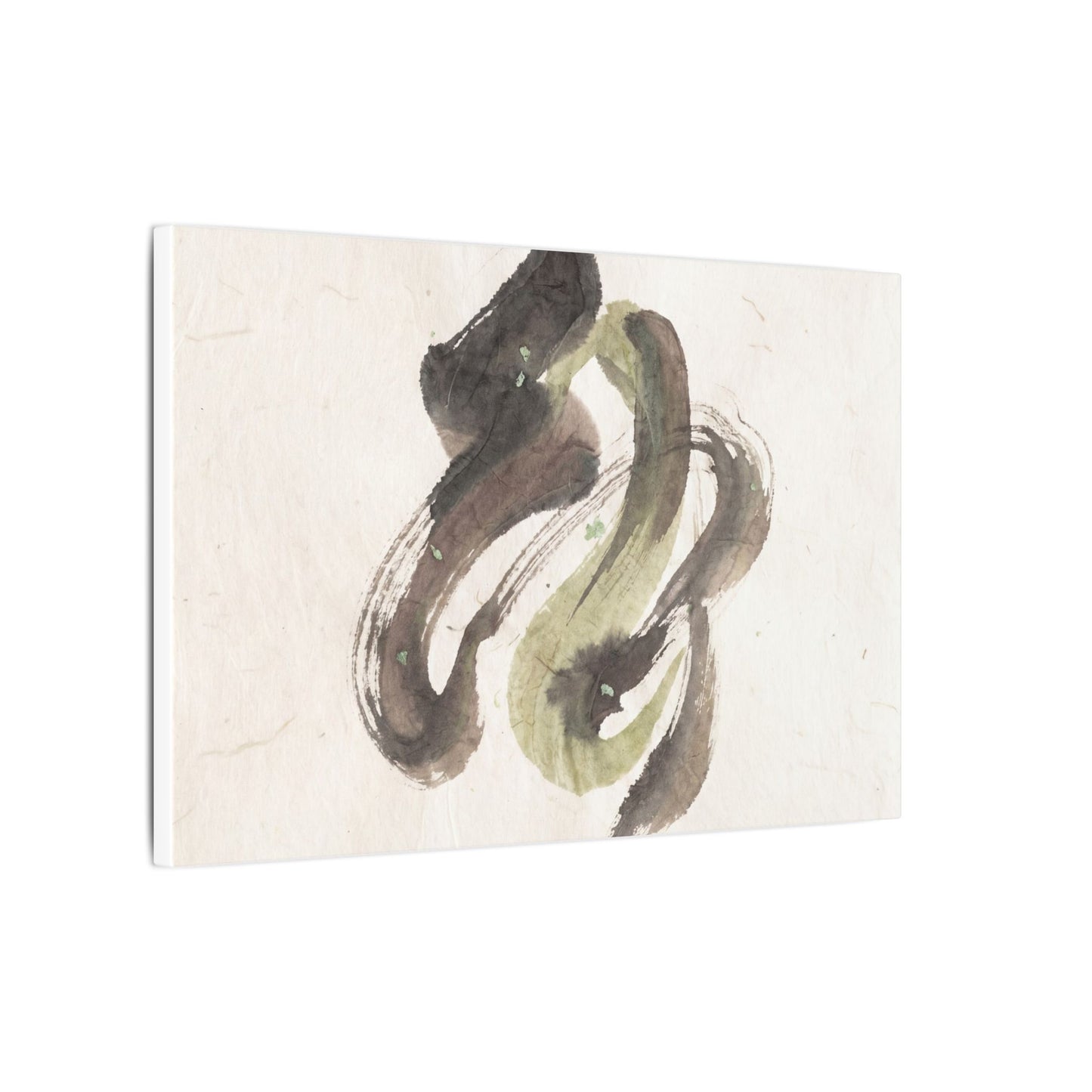 Ink Brushstroke Canvas Art | Spring Japandi Japanese Pattern Art