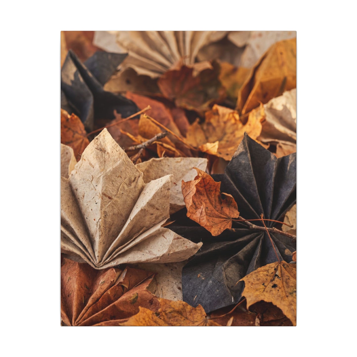 Paper Fold Texture Canvas Art | Elegant Japandi Art