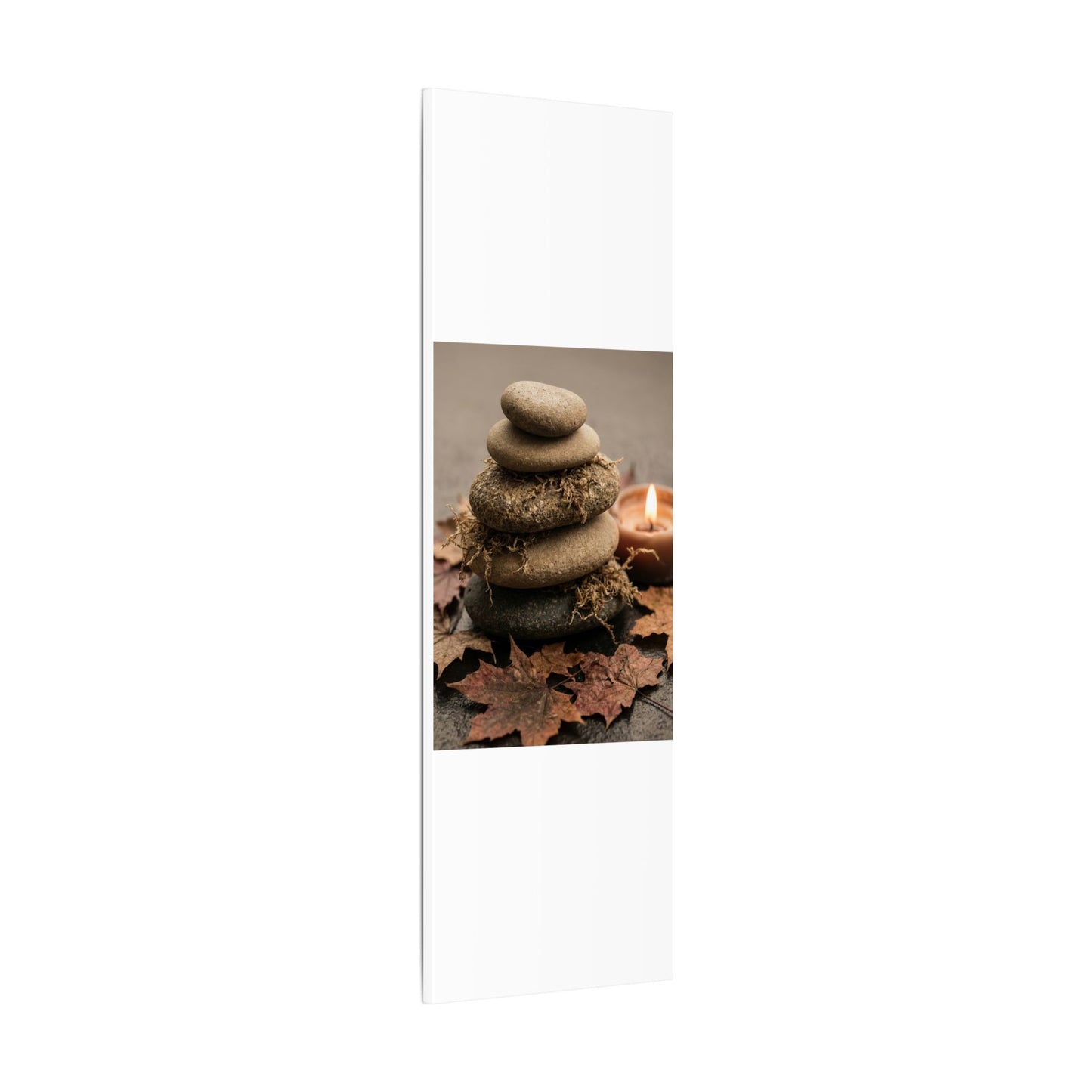 River Stones Canvas Art | Autumn Japandi Texture Art