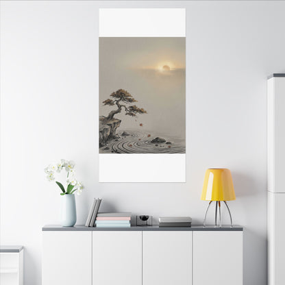 Pine Tree Canvas Art | Autumn Zen Karesansui Art