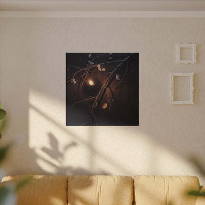 Datsuzoku Cherry Blossom Canvas Art - Dark Japandi Moody Minimal