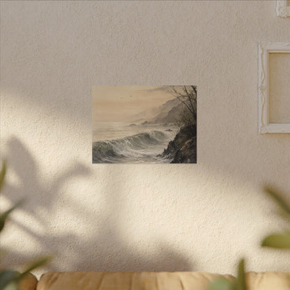 Ocean Wave Spring Canvas Art | Japandi Elegant Design