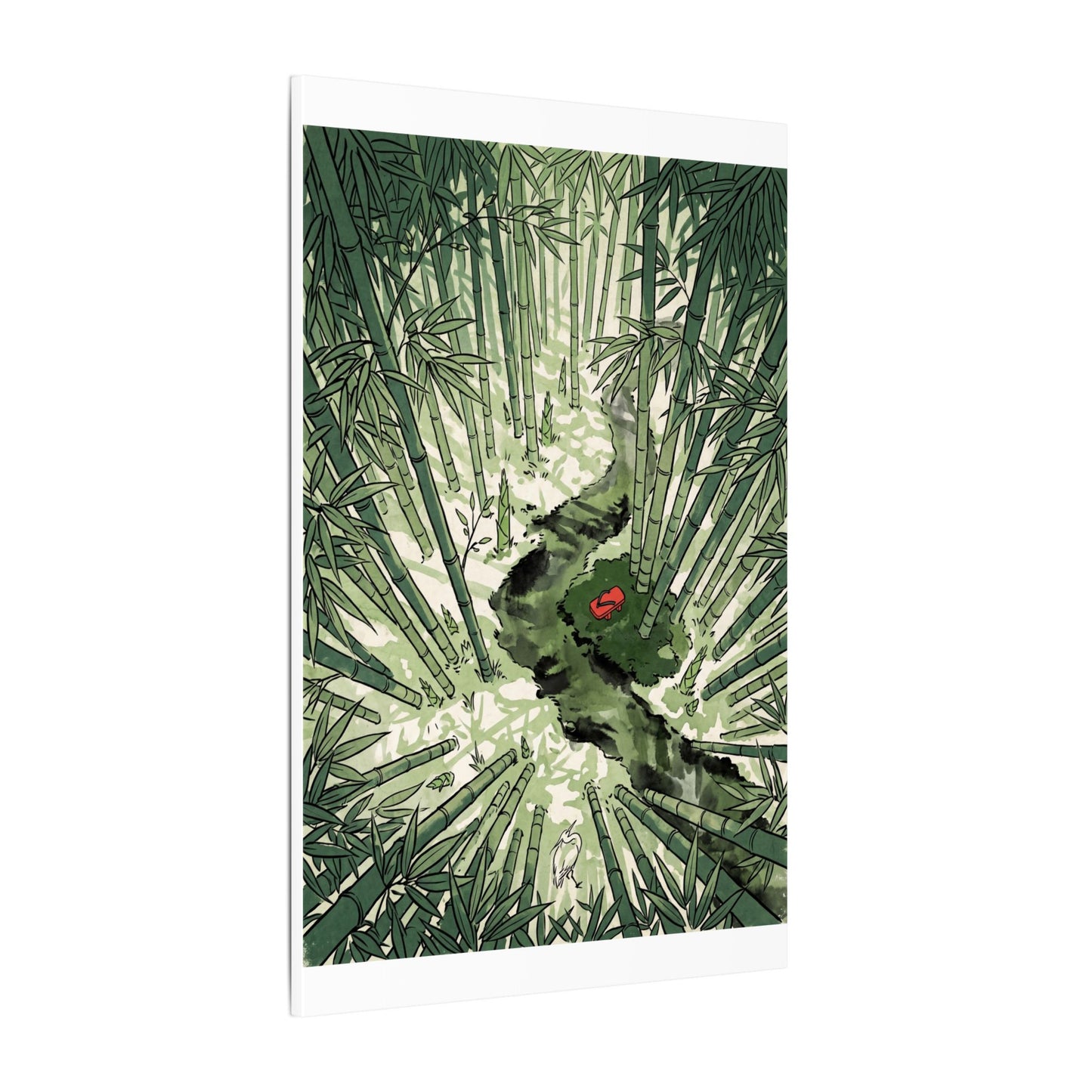 Peaceful Bamboo Grove Canvas Art - Ukiyo E Inspired Zen