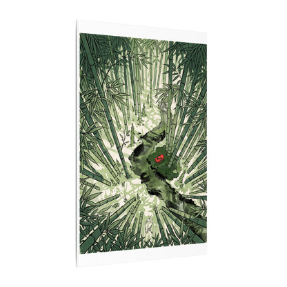 Peaceful Bamboo Grove Canvas Art - Ukiyo E Inspired Zen