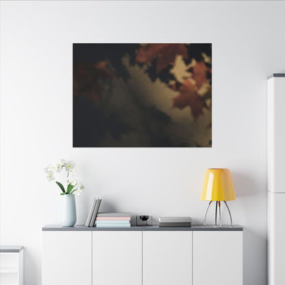 Shadow Play Canvas Art | Autumn Dark Japandi Moody Minimal Art