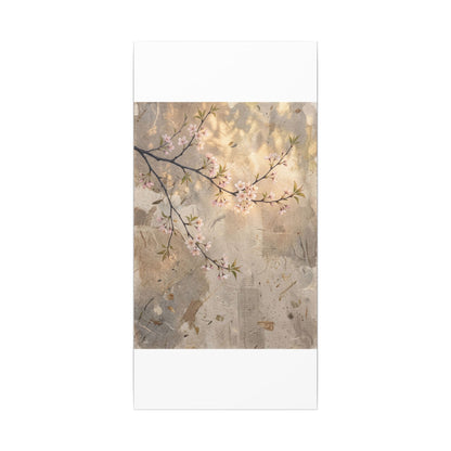 Summer Cherry Blossom Texture Canvas Art | Neutral Decor