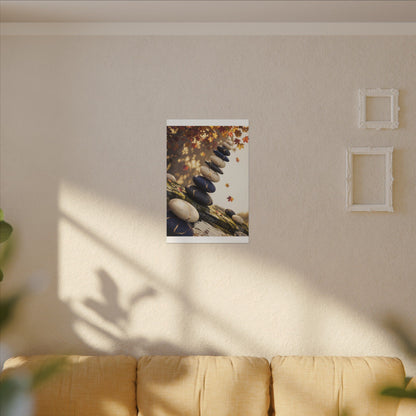 Ma River Stones Canvas Art - Kintsugi Gold Vein