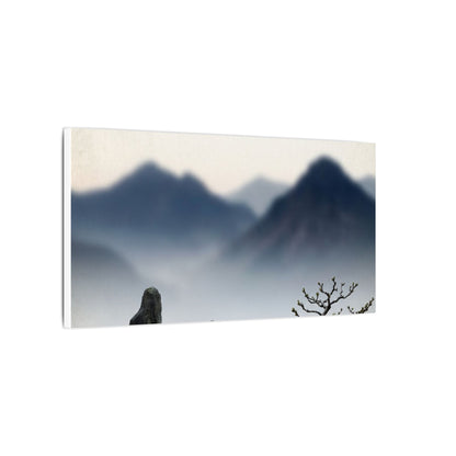 Mountain Mist Karesansui Canvas Art | Contemplative Zen Art
