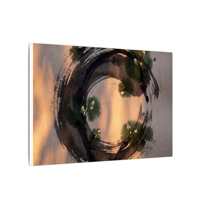 Ink Brushstroke Spring Canvas Art | Dark Japandi Bold Design