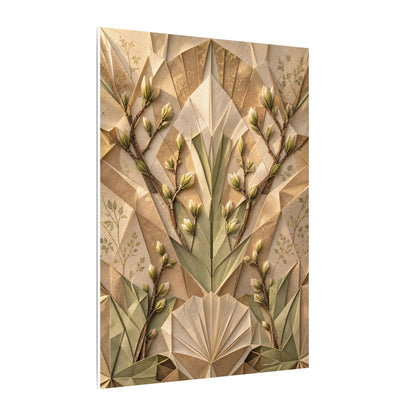 Kanso Paper Fold Canvas Art - Japandi Japanese Pattern