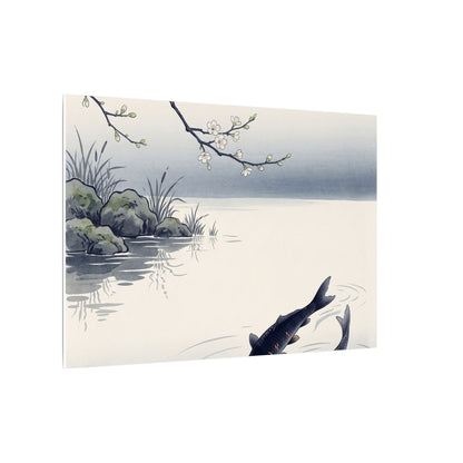 Ma Koi Pond Canvas Art - Zen Ukiyo E Inspired