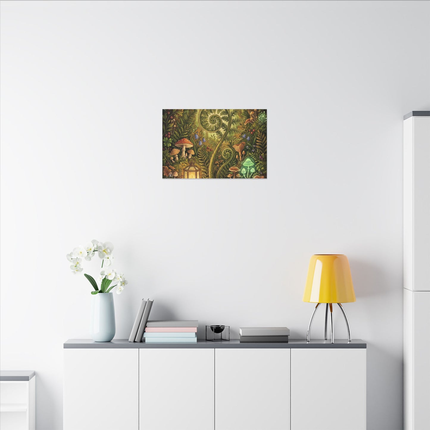 Elegant Ceramic Bowl Canvas Art - Minimal Line Japandi