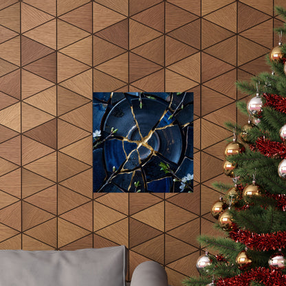 Broken Pottery Spring Wall Art Print | Kintsugi Resilient Design