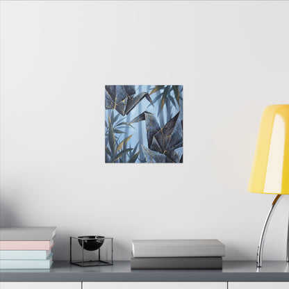 Paper Fold Canvas Art | Summer Kintsugi Crackle Gold Art