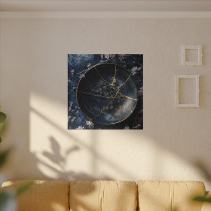 Cherry Blossom Winter Canvas Art | Kintsugi Philosophical Design