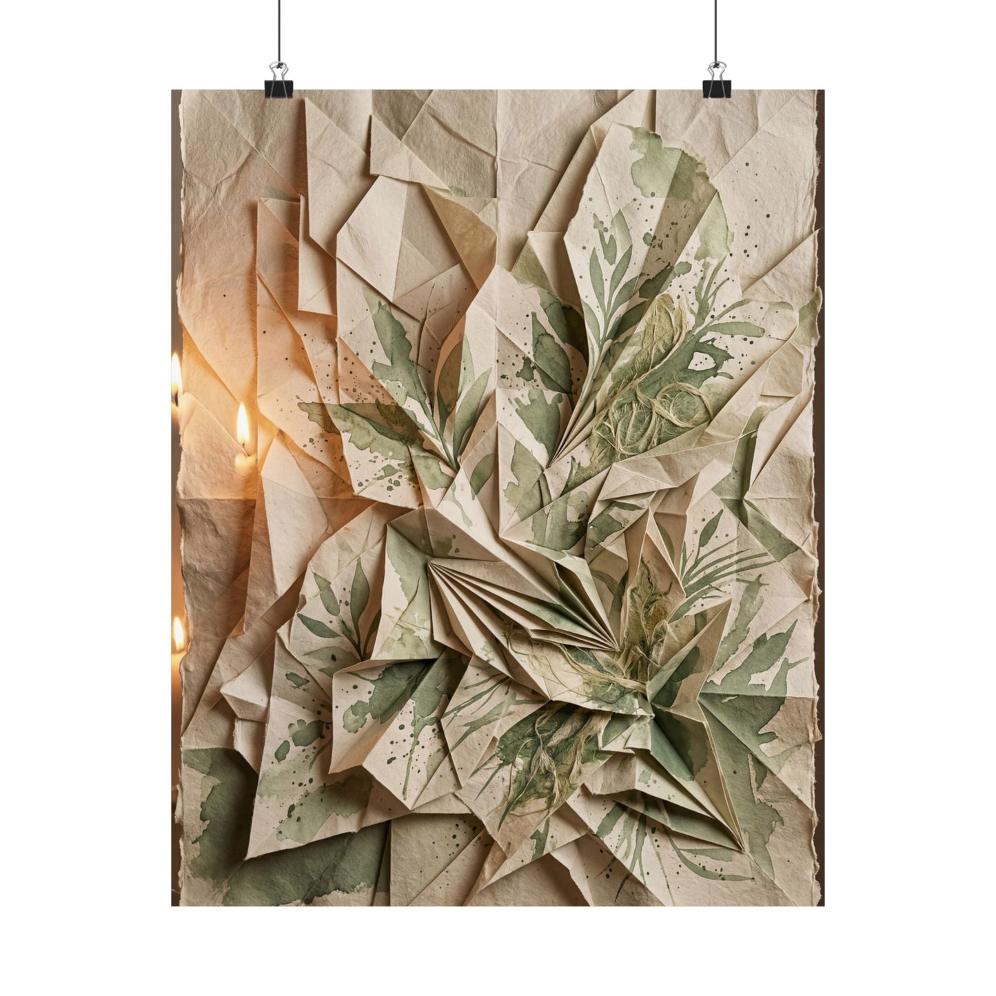 Cozy Paper Fold Wall Art Print - Texture Japandi Art Print