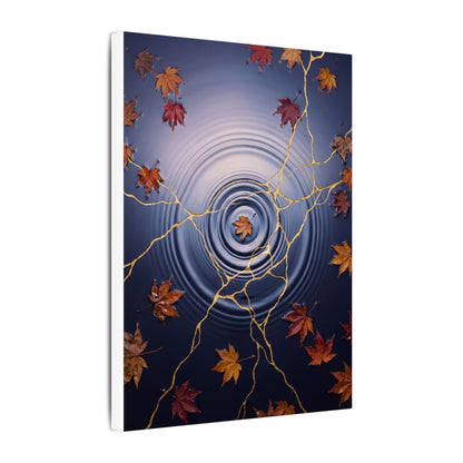 Kintsugi Water Ripple in Dawn | Gold Vein Canvas Art