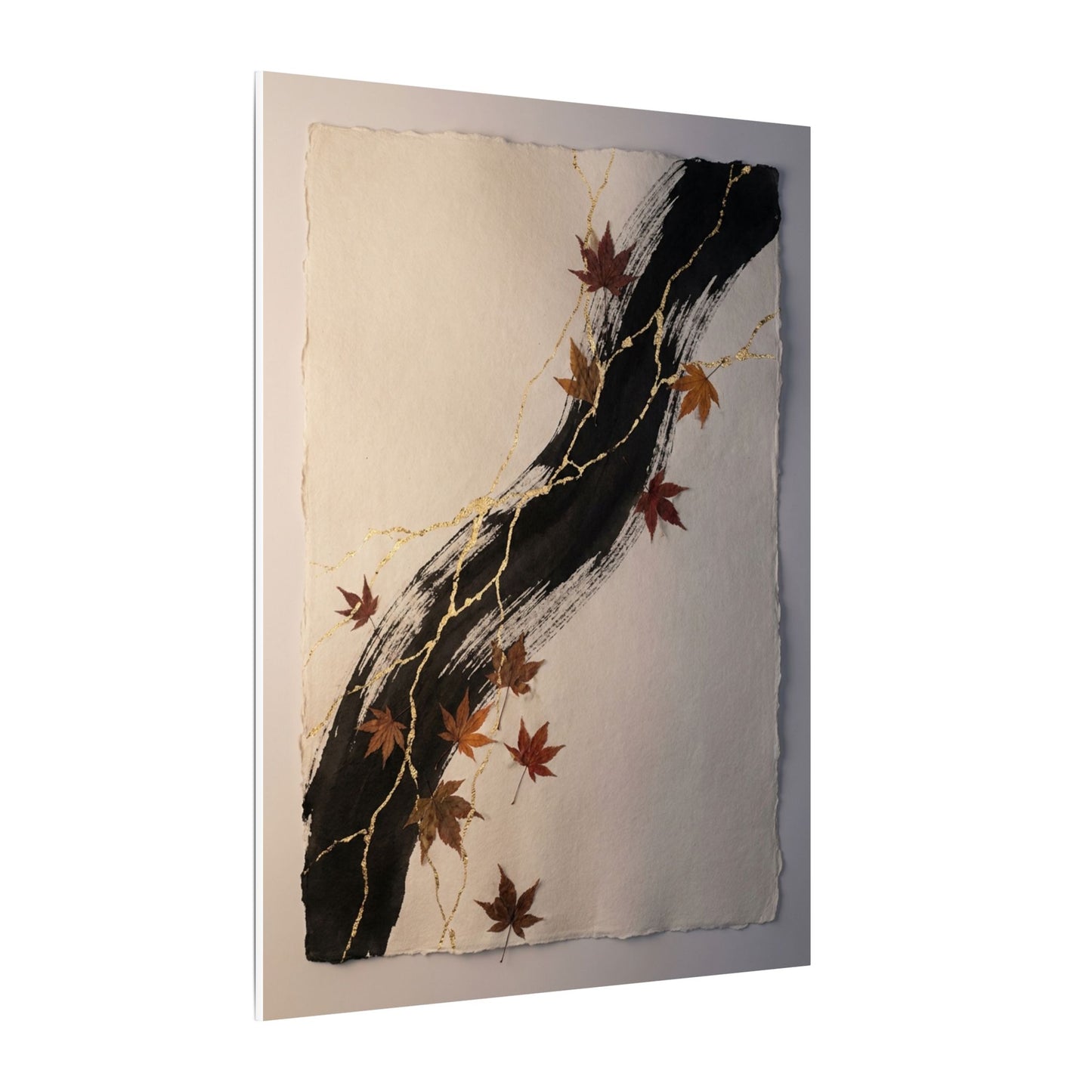Dawn Ink Brushstroke Canvas Art - Kintsugi Ma