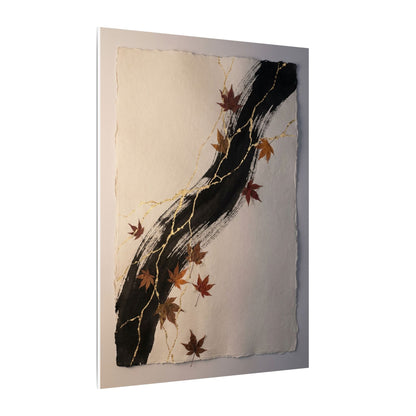 Dawn Ink Brushstroke Canvas Art - Kintsugi Ma