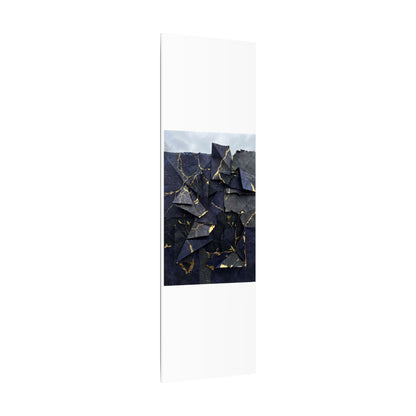 Beautiful Paper Fold Canvas Art - Crackle Gold Kintsugi