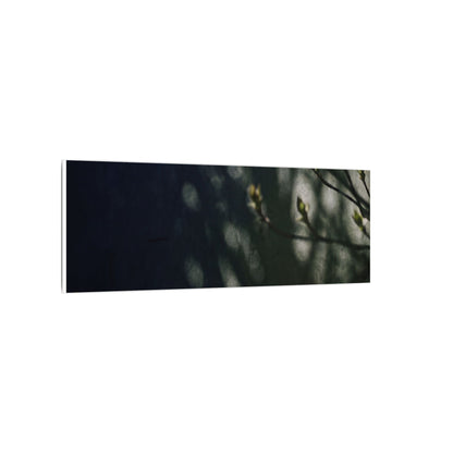 Dark Japandi Shoji Screen in Dappled | Moody Minimal Canvas Art