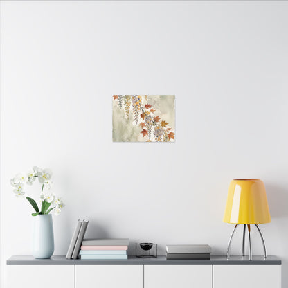 Ma Wisteria Canvas Art - Japandi Watercolor