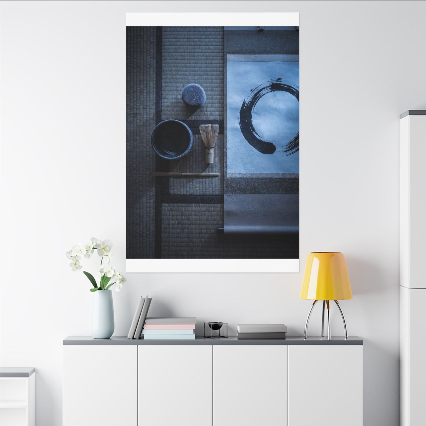 Tea Ceremony Enso Canvas Art | Calm Zen Art