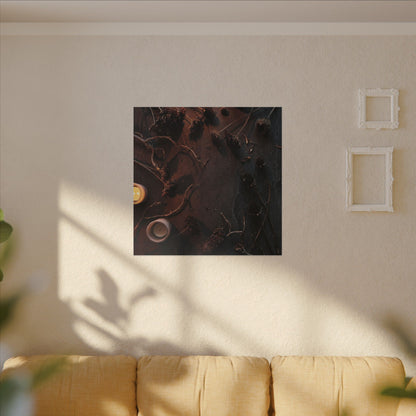 Dried Flowers Canvas Art | Winter Dark Japandi Moody Minimal Art