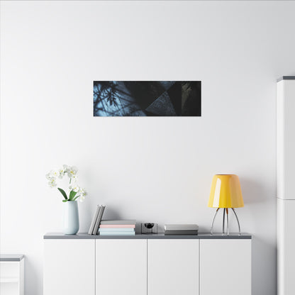 Shadow Play Winter Canvas Art | Dark Japandi Luxurious Design